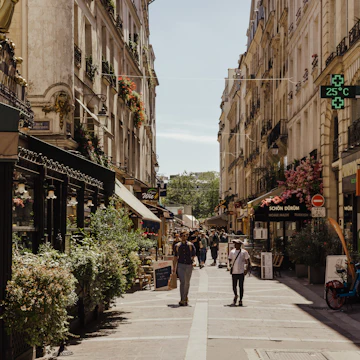 Street scene on Rue Montorgueil, which stretches from the 1st to the 2nd Arrondissement in Paris, France.
Paris, France, June 2024.
Kate Devine for Lonely Planet