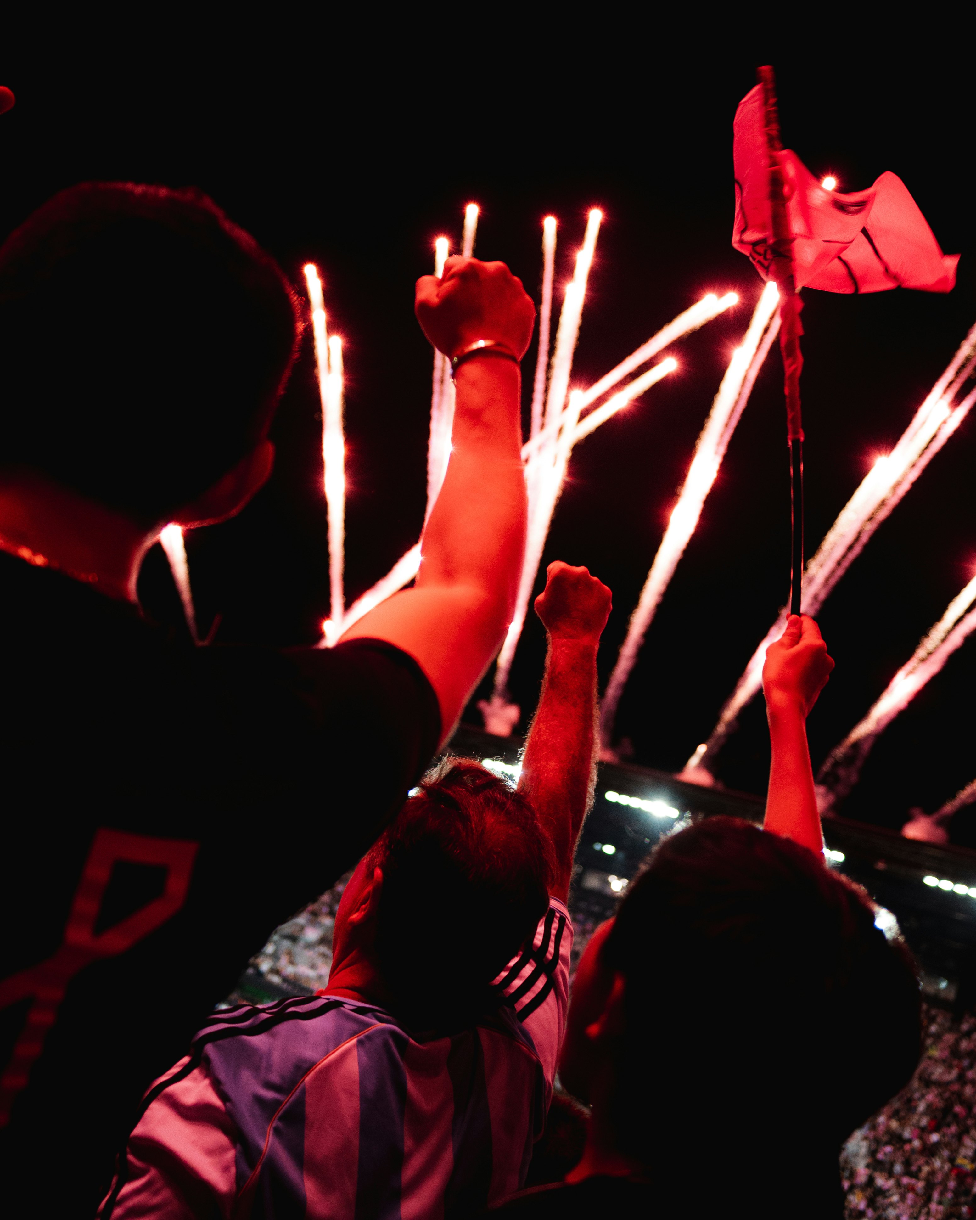 Inter Miami fans celebrate after Lionel Messi scores the game winning goal at his first match at the club in 2023.
