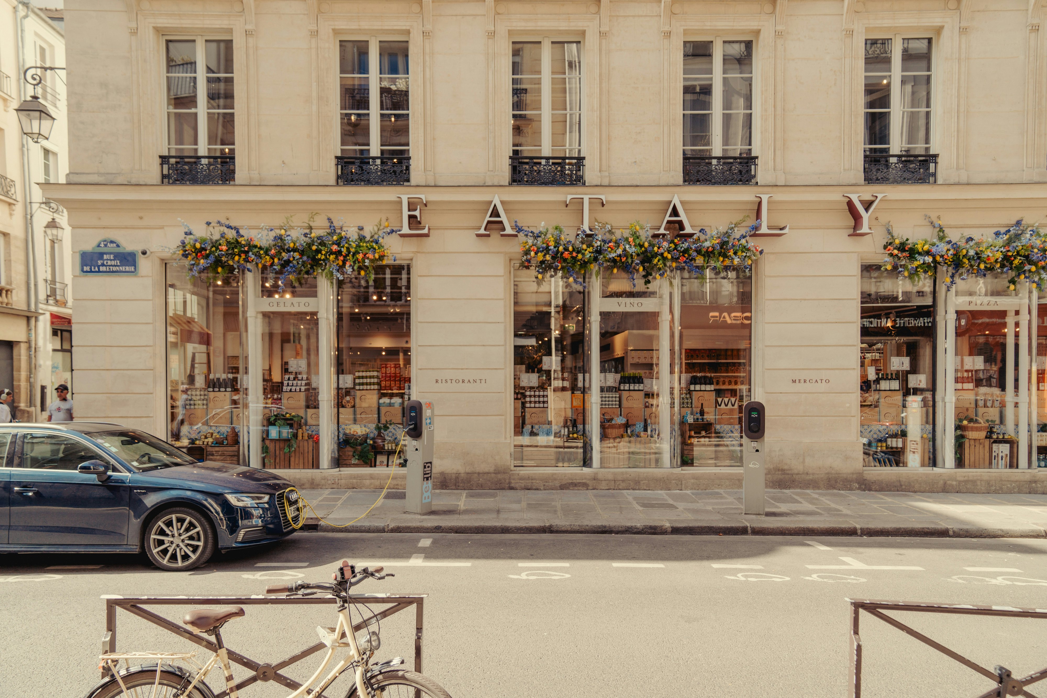 Rue Ste-Croix de la Bretonnerie, Le Marais, Paris, France July 2024.