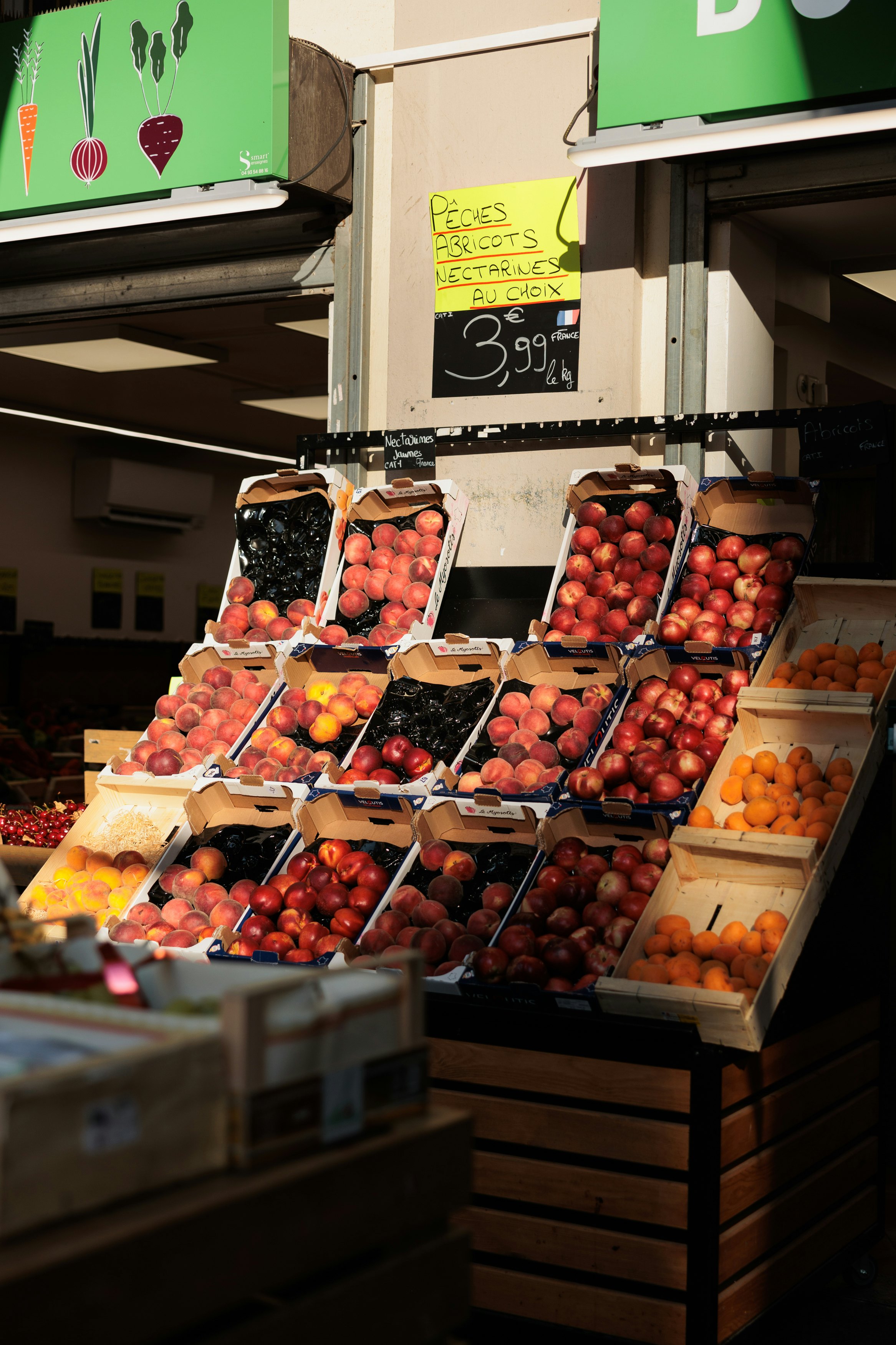 A fruit stand in Nice's Old Town