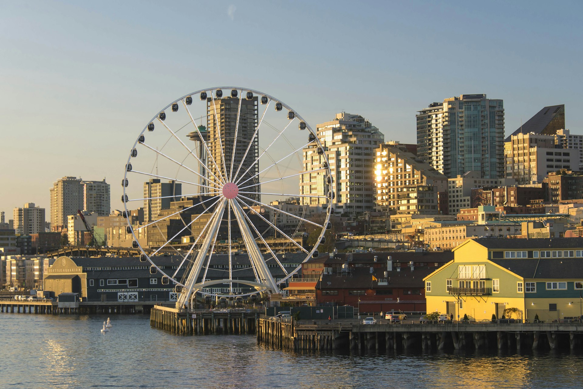 The Seattle Great Wheel at Pier 57. Image by Danita Delimont / Gallo Images / Getty