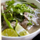Features - Fresh bowl of Pho Bo.