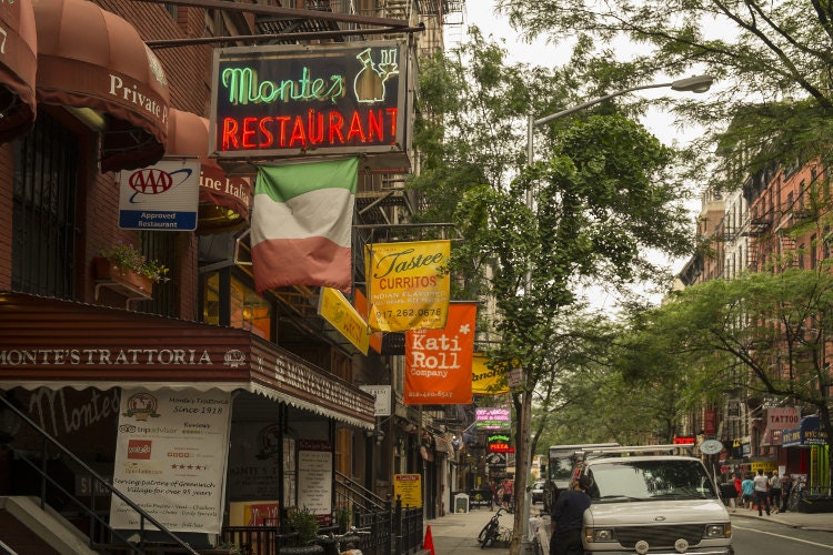 Greenwich Village abounds in eating options. Image by Steve Lewis Stock / The Image Bank / Getty