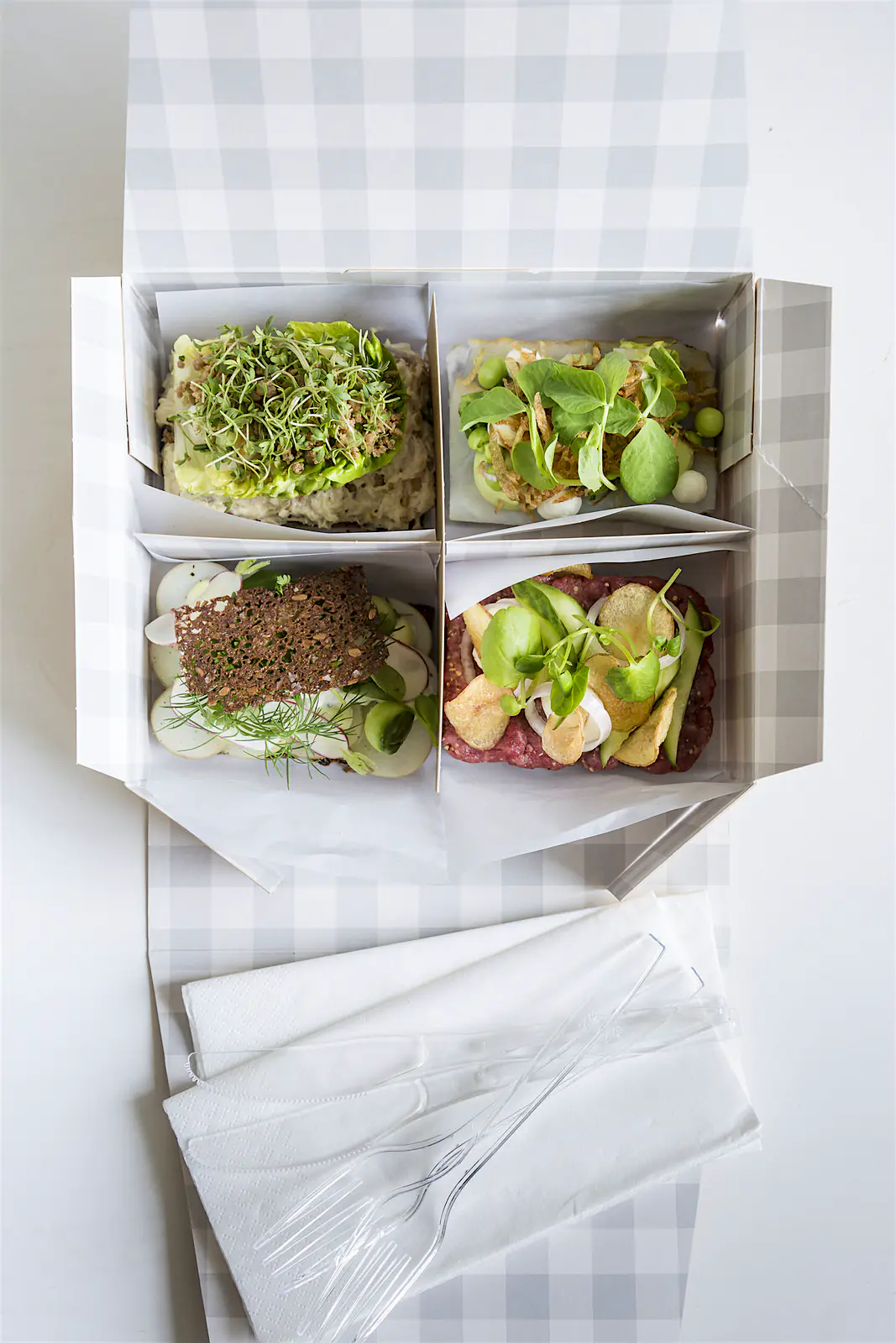 Features - Aamans deli. Smørrebrød take away selection. A smørrebrød selection to take away at Aamans deli © Sarah Coghill / Lonely Planet