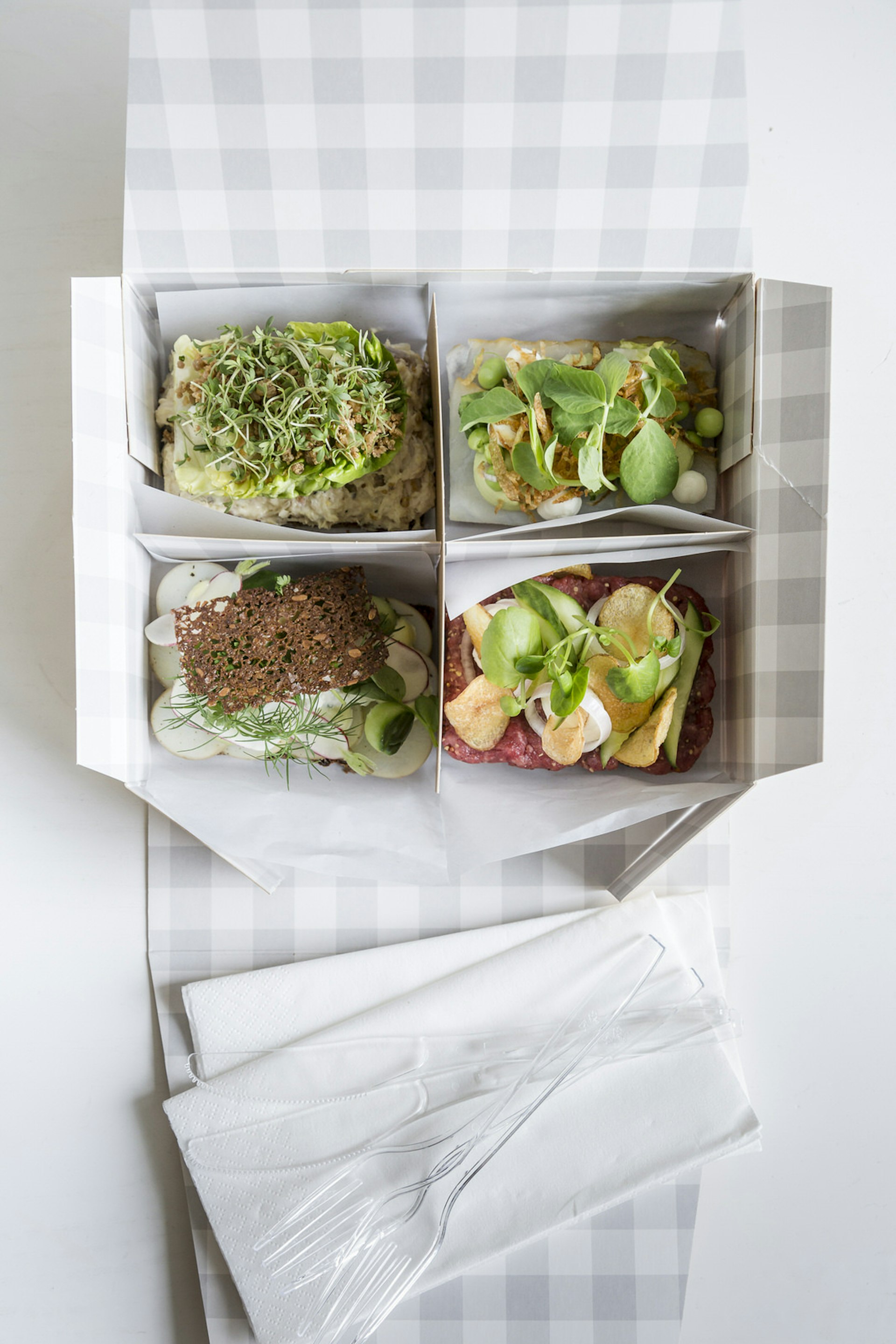 A smørrebrød selection to take away at Aamans deli © Sarah Coghill / Lonely Planet