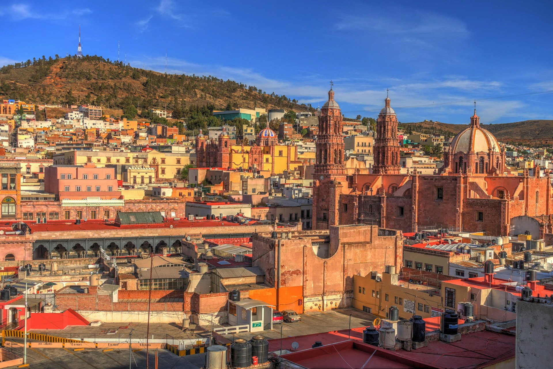 Aerial view of the city of Zacatecas, Mexico