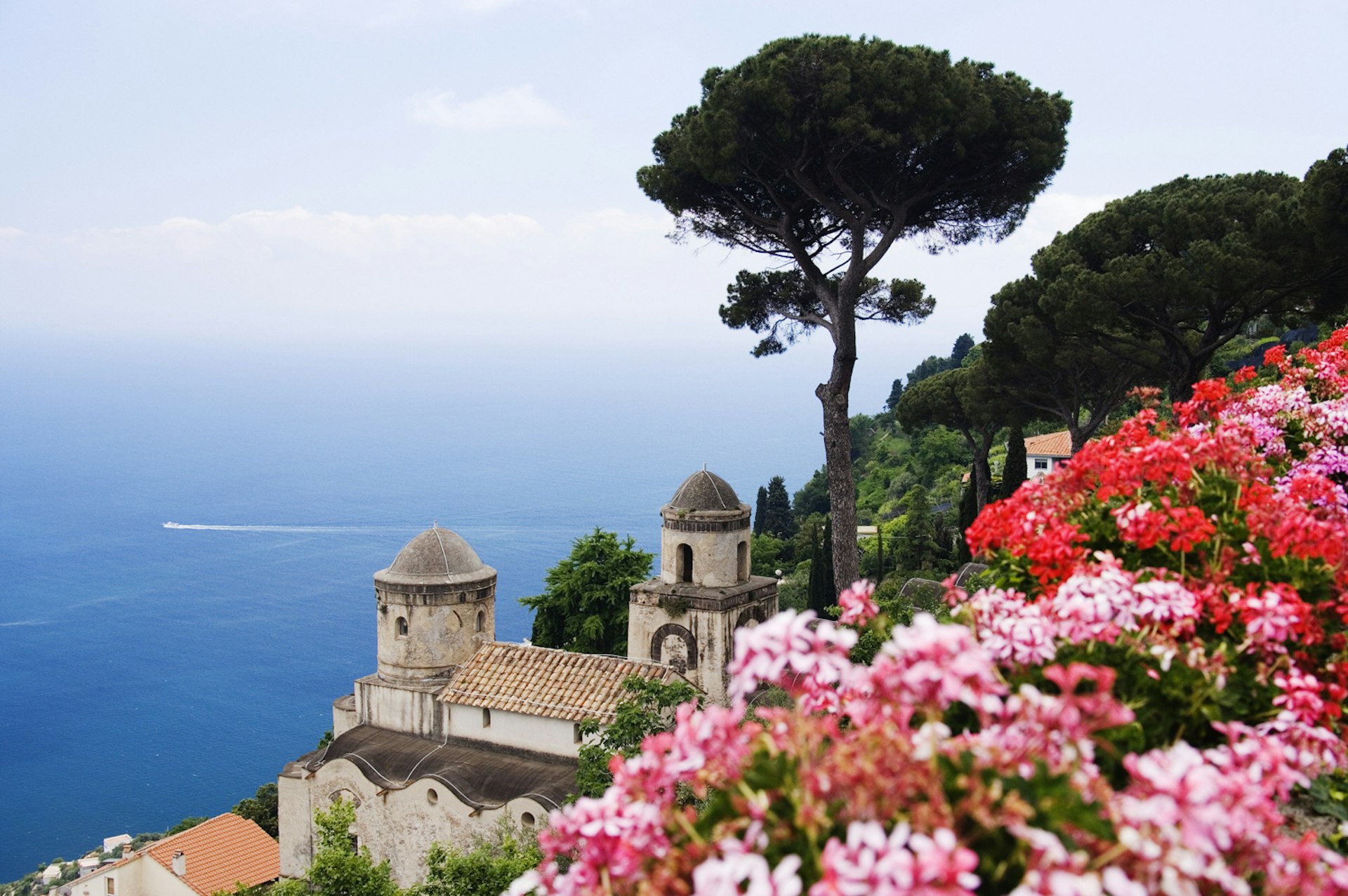 The view from Villa Rufolo Gardens in Ravello. Image by Jeremy Woodhouse / DigitalVision / Getty