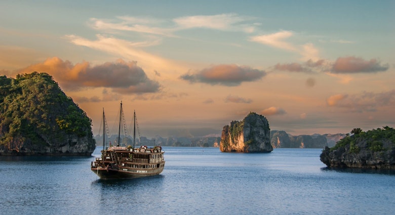 A boat on Halong Bay, Vietnam