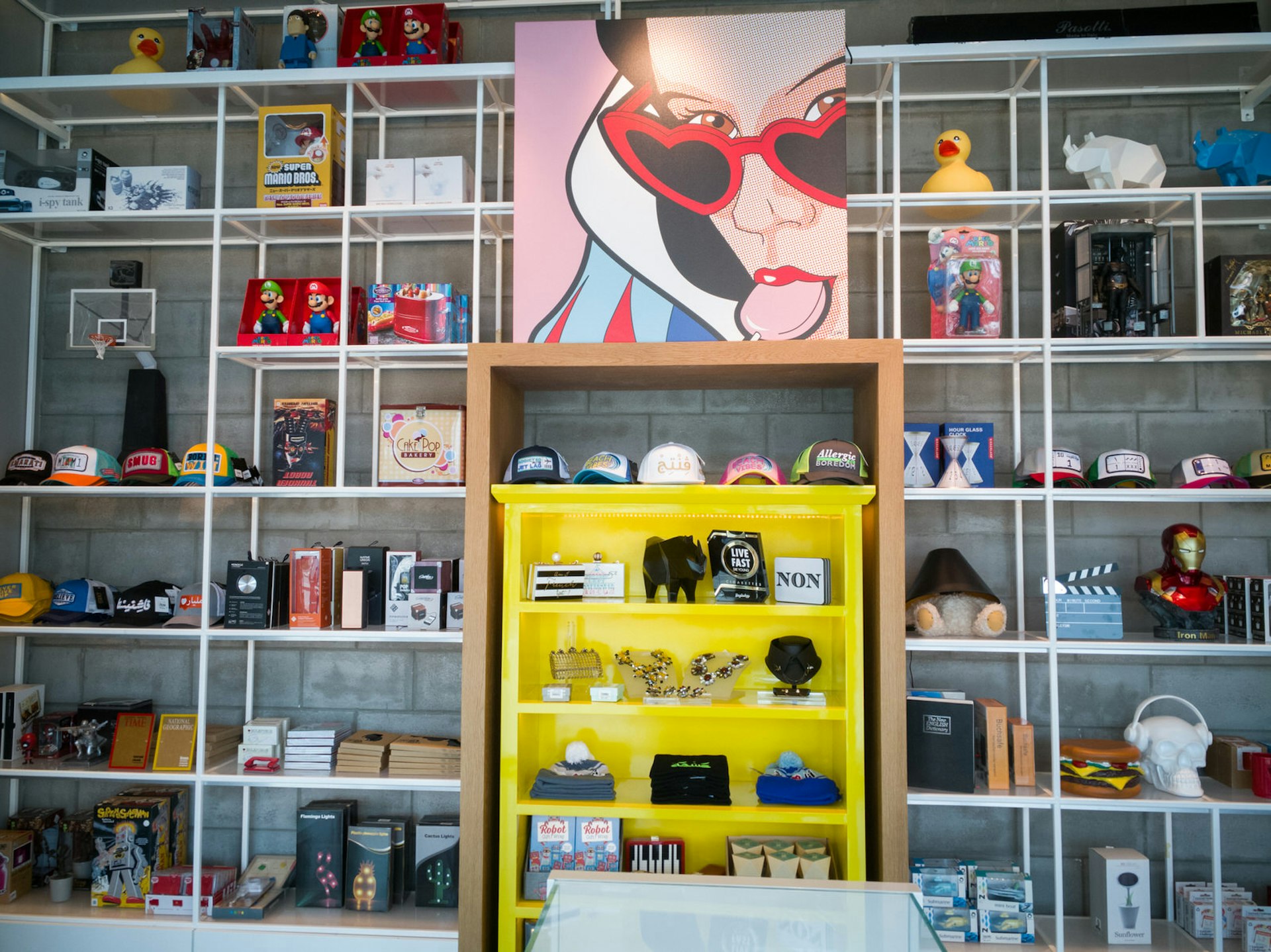 Quirky items for sale at Zoo Concept in BoxPark, Dubai, United Arab Emirates