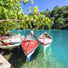 Features - Jamaica, Port Antonio, boats in the blue lagoon