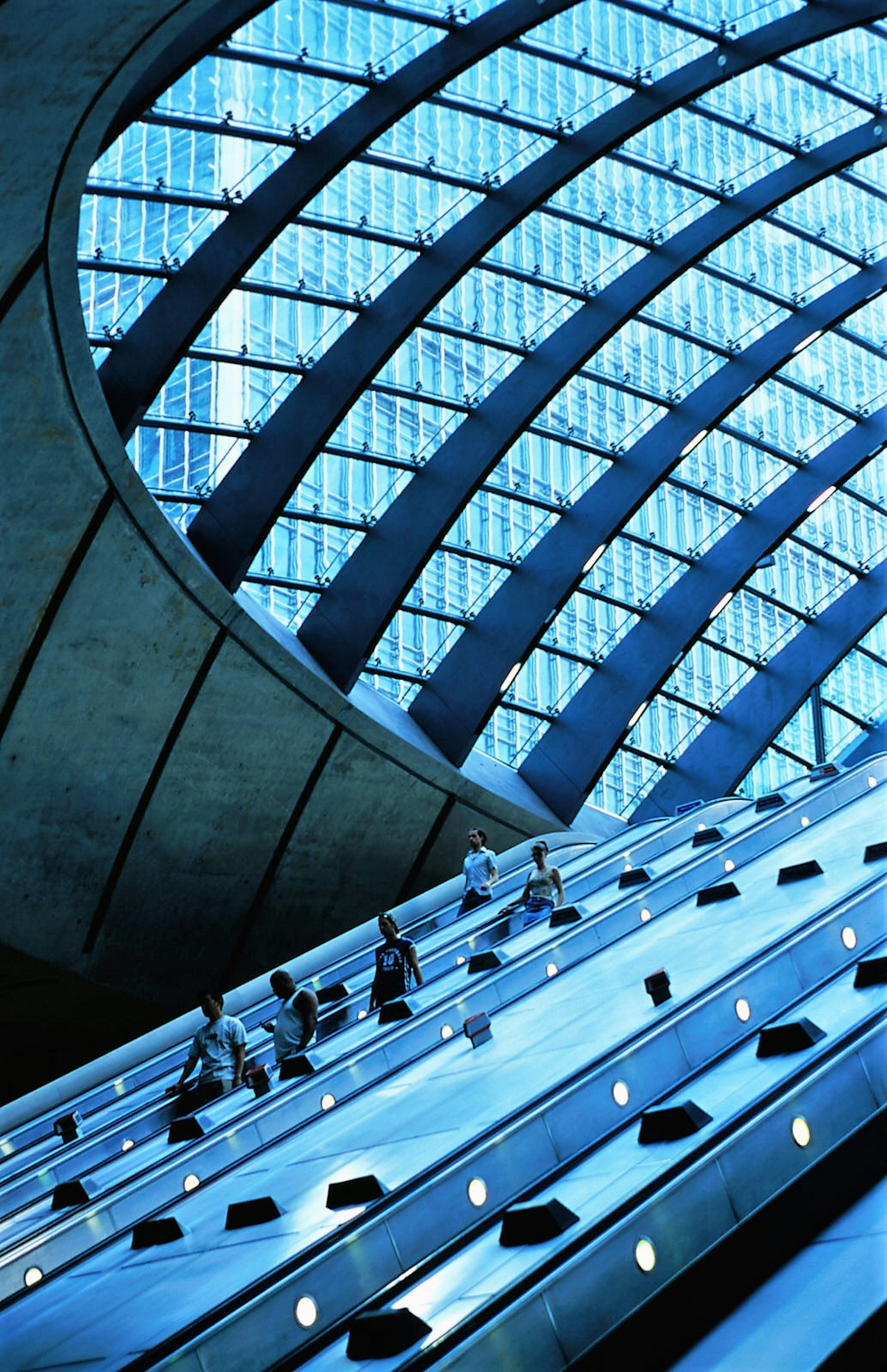 Canary Wharf station has impressive architecture