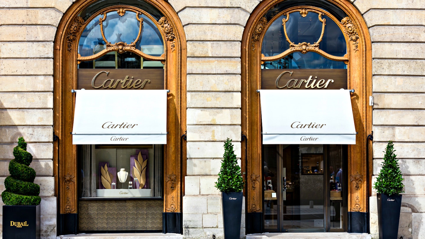 A Cartier shop in place Vendome in Paris