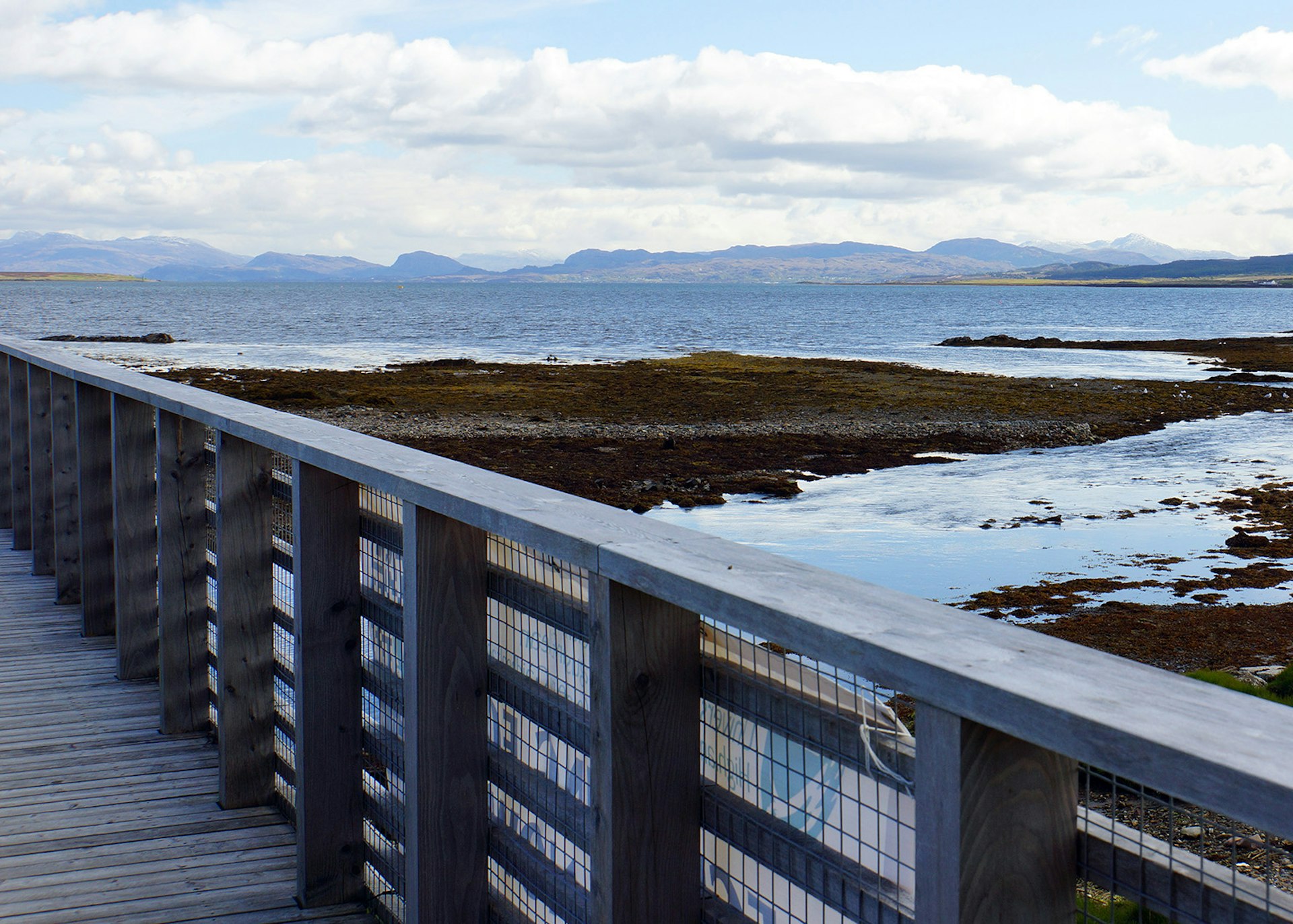 View over the Inner Sound from a footbridge in Broadford, Isle of Skye © James Kay / Lonely Planet