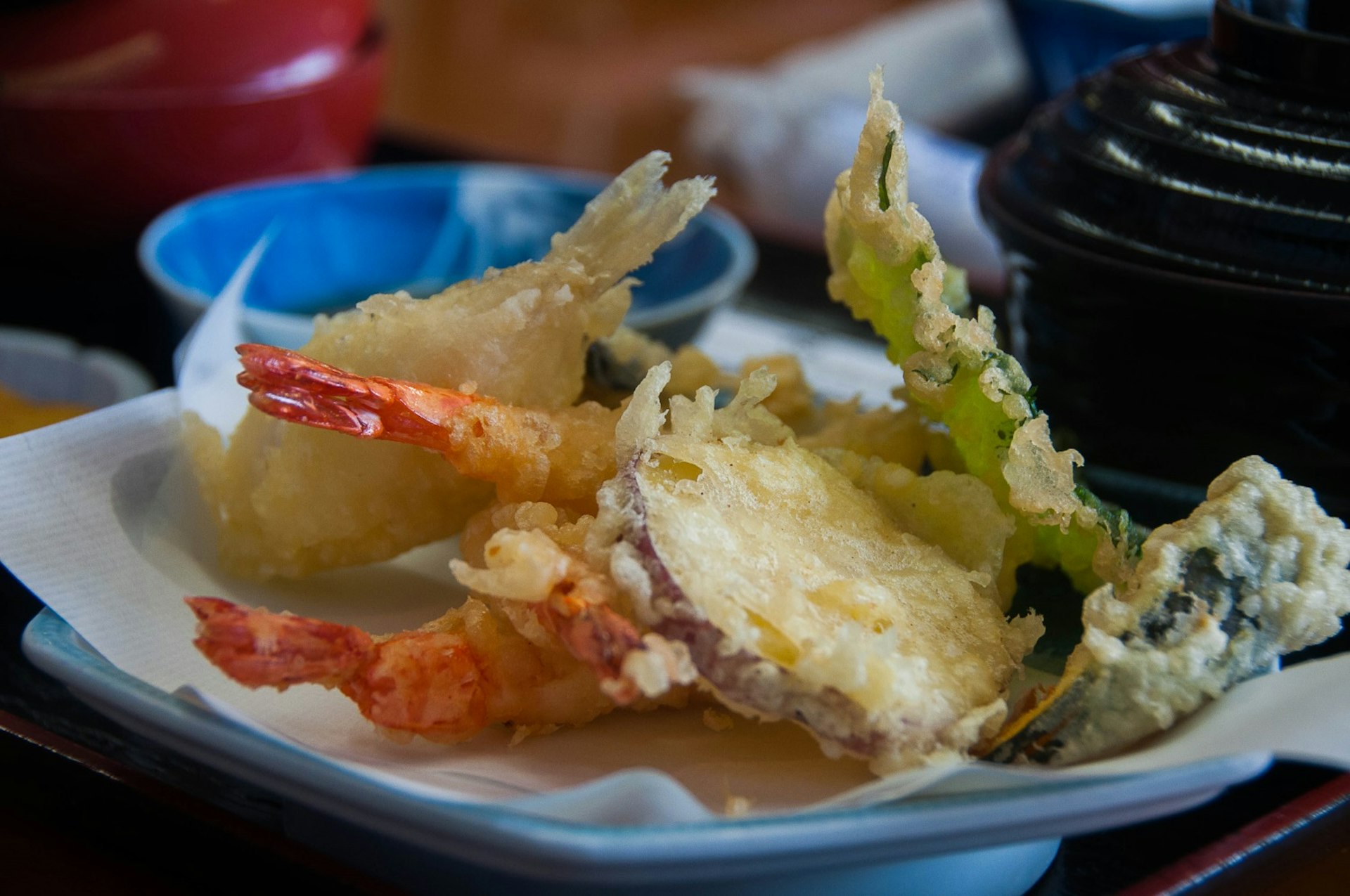 A plate of tempura