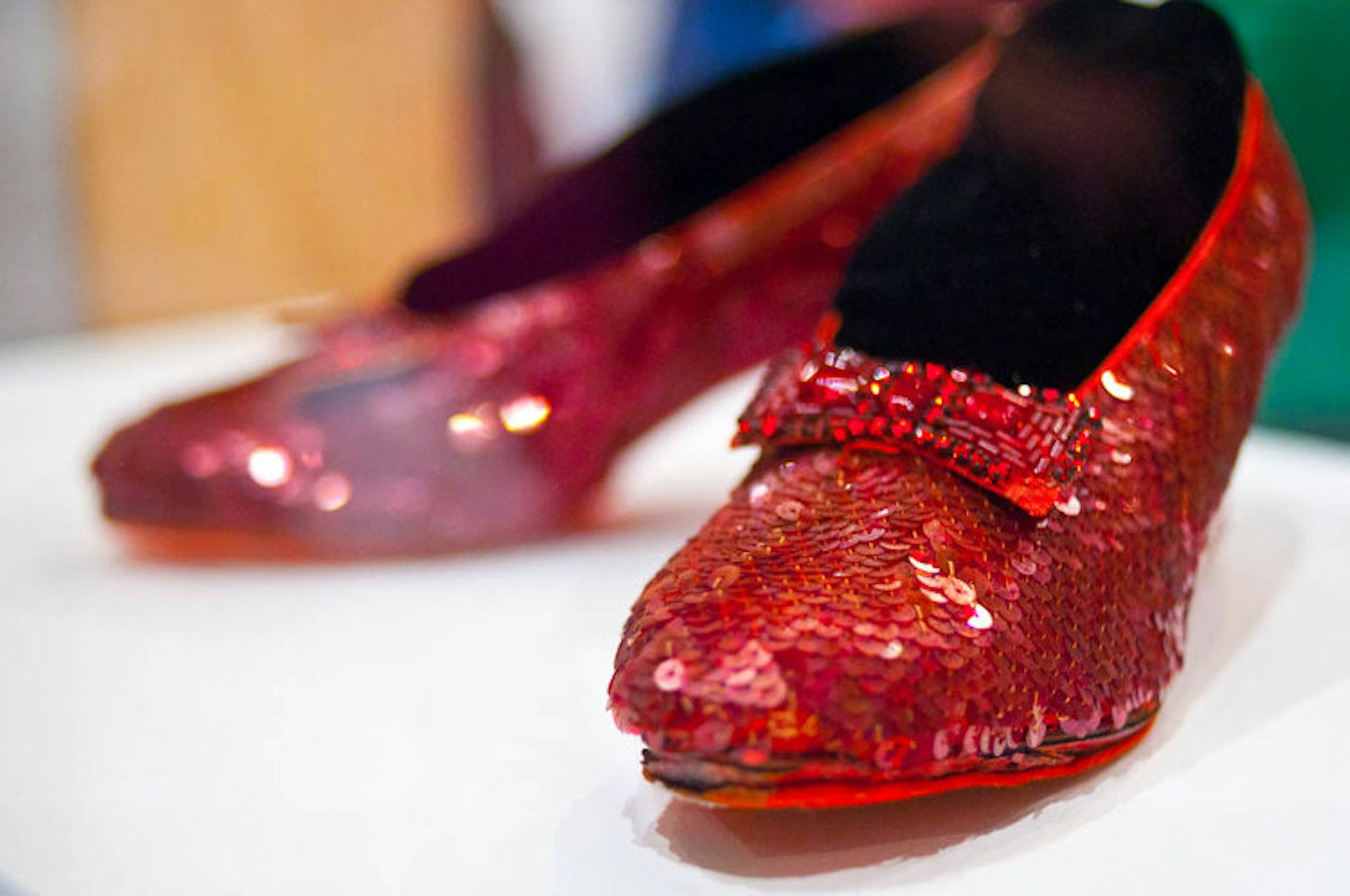 The ruby slippers worn by Judy Garland in The Wizard of Oz at the National Museum of American History. Image by Chris Evans / CC BY 2.0