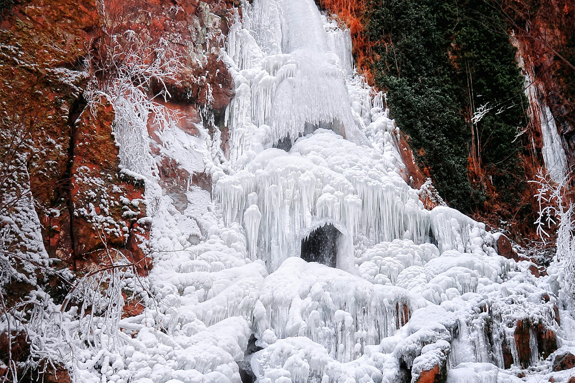 The frozen waterfall of Nideck, France © Philippe Sainte-Laudy Photography / Getty Images