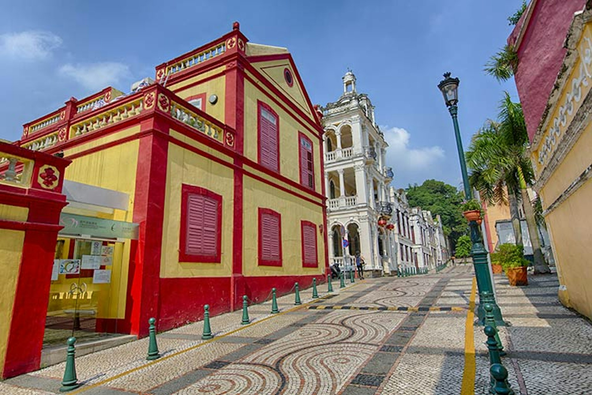 Colourful colonial architecture in Macau. Image by Peter Stuckings / Lonely Planet Images / Getty Images. 