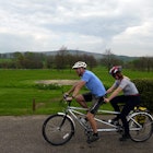 tandem bike ride to Bolton Abbey, Yorkshire