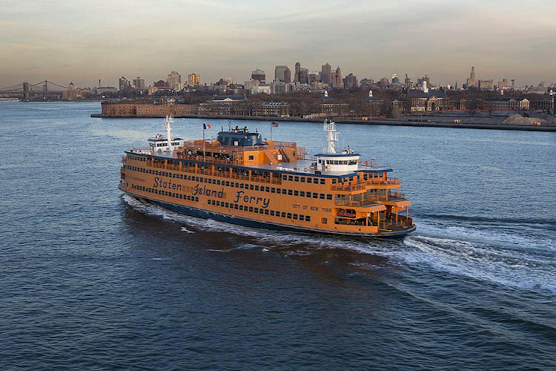 Gaze at Lady Liberty from aboard New York's iconic Staten Island ferry. Image by kworq / The Image Bank / Getty Images