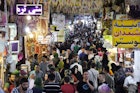 Crowds of shoppers at Tehran's Grand Bazaar