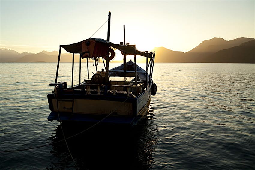 Features - ilhagrande_cs A boat explores the Bay of Kings near Ilha Grande at sunrise. Image by LiciaR / Vetta / Getty Images