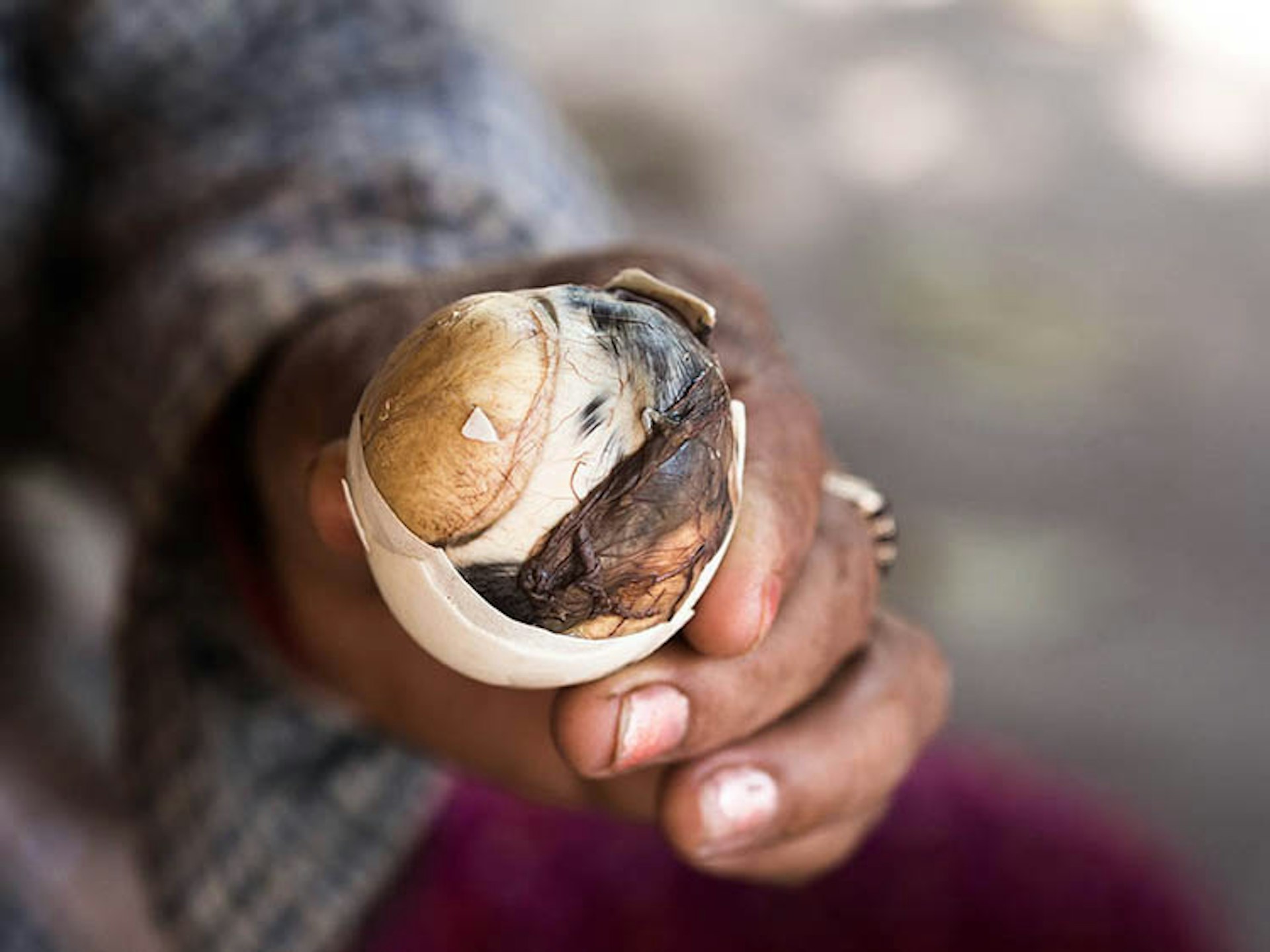 What came first, the chicken or the egg? Nevermind, eat balut in the Philippines to enjoy both simultaneously. Image by Miha Pavlin / Monument Open / Getty Images