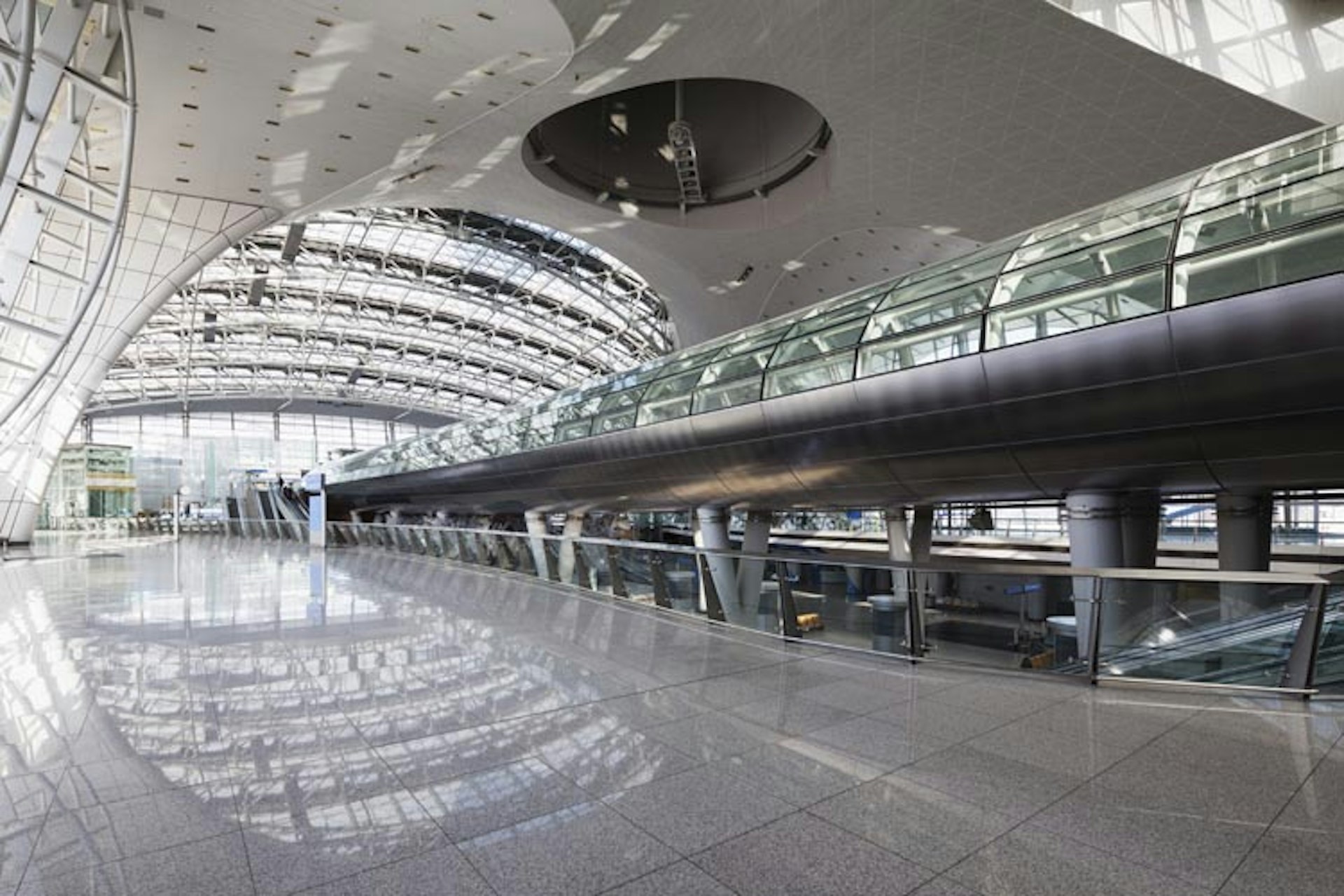 Don't be fooled by the sci-fi feel of Korea's Incheon airport, cultural performances and other local flair are brightening this airport's ambiance. Image by Christian Kober / Getty Images