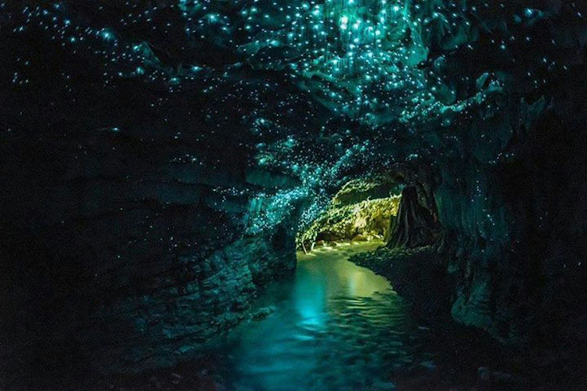 Step into a fairytale in New Zealand's glowworm-spangled Waitomo Caves. Image by 2il org / CC BY 2.0