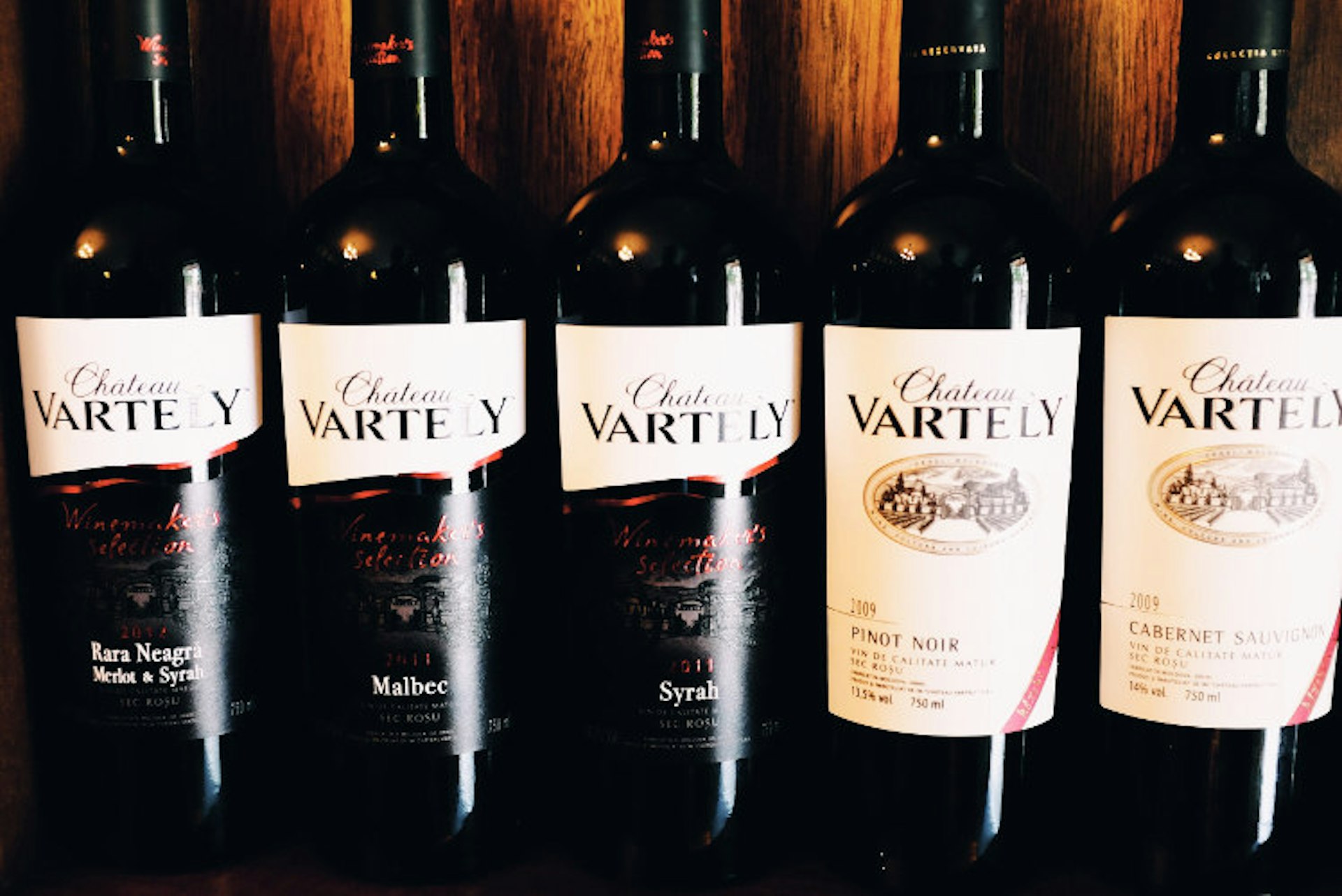 Bottles from Chateau Vartely at Carpe Diem wine store, Chişinău. Image by Mark Baker / Lonely Planet