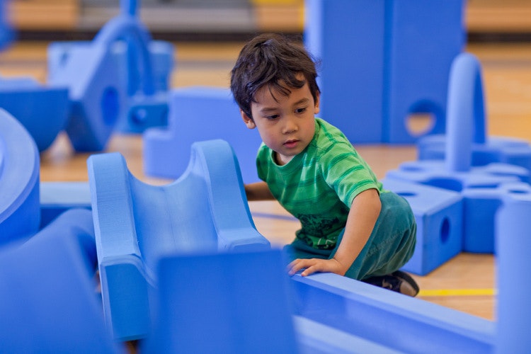 A mini architect hard at work at the National Building Museum. Image by Tom Moore / National Building Museum