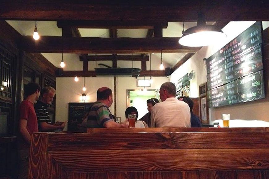 Great Leap's hutong taphouse. Image by Megan Eaves / Lonely Planet