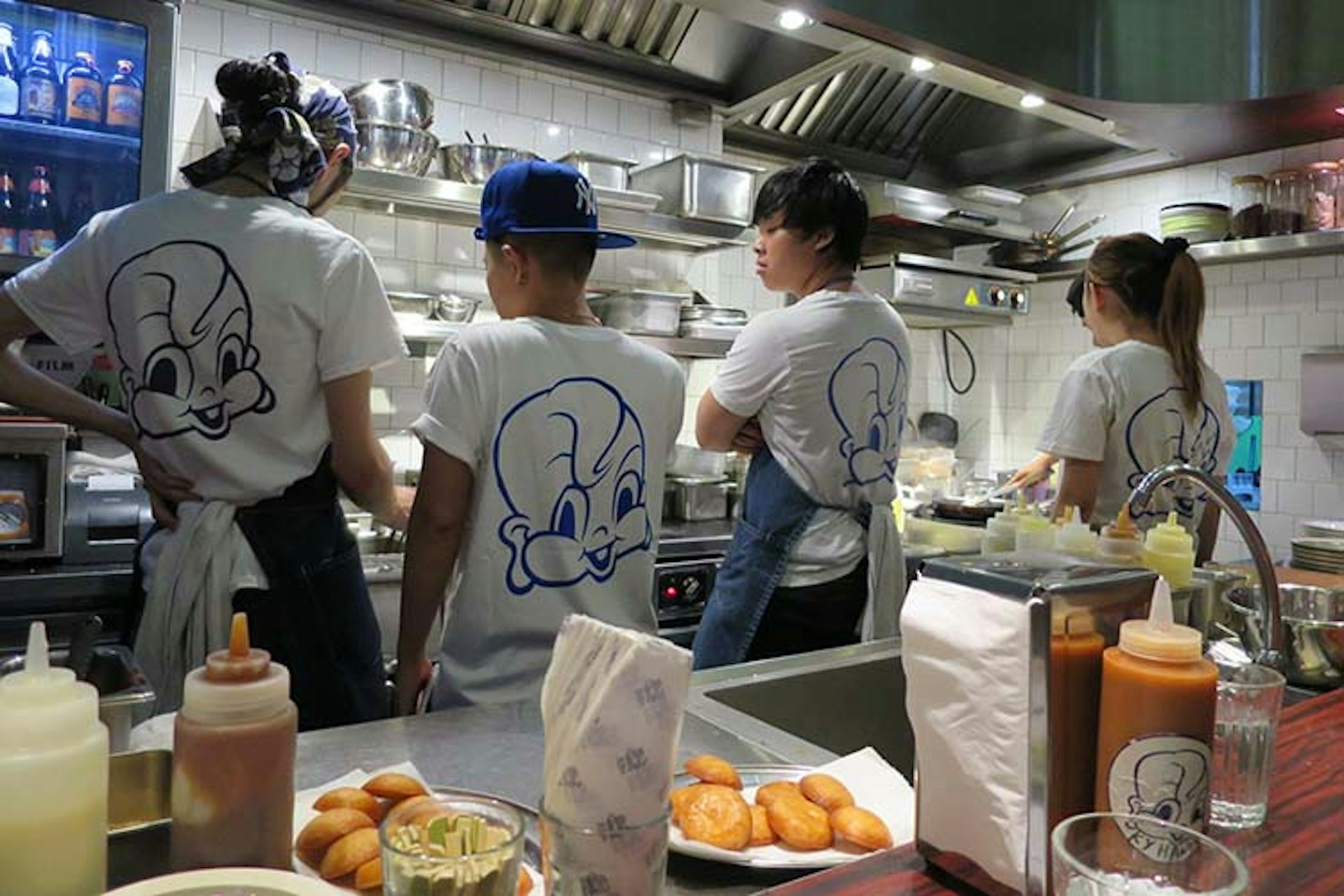 Chef May Chow and staff at Little Bao. Image by Megan Eaves / Lonely Planet