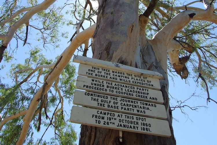 Spot where previous Australia explorers Burke and Wills camped. Image by Tamsin Slater / CC BY-SA 2.0