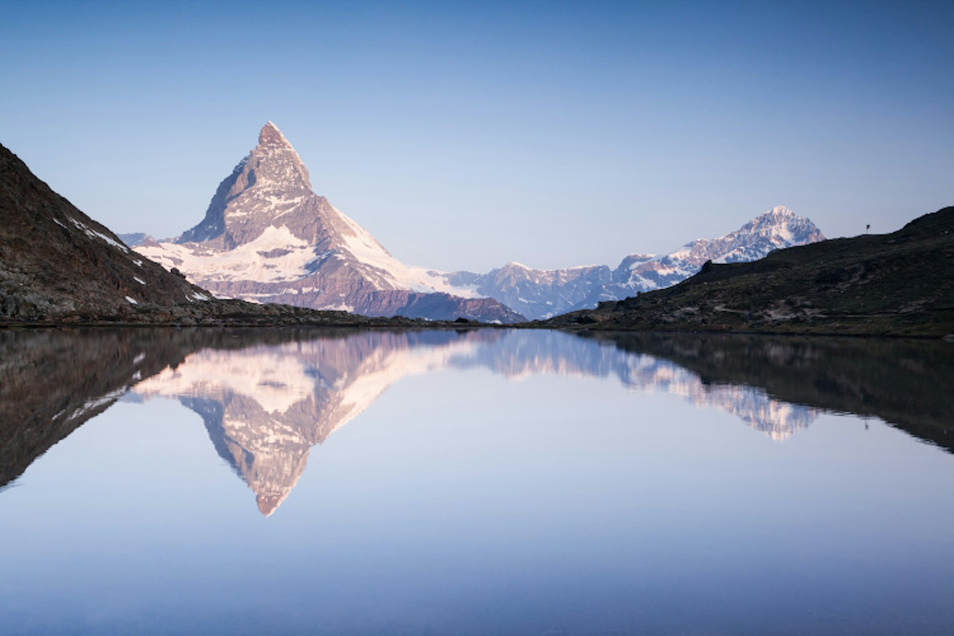 The Matterhorn is at its best when reflecting off Lake Riffelsee. Image by Matteo Colombo/Photostock/Getty