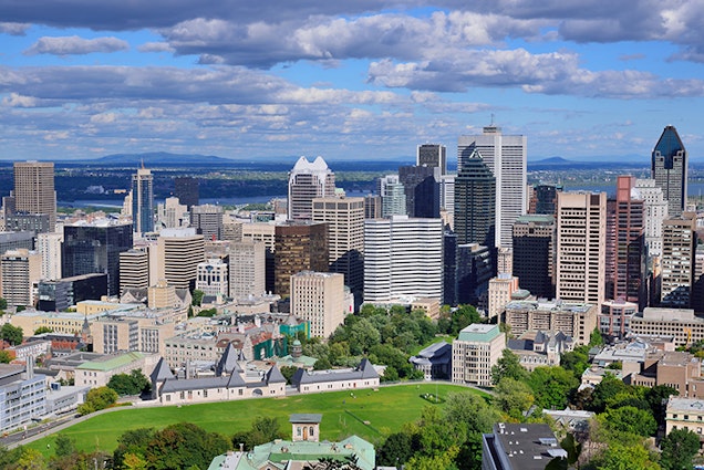 Montréal skyline from Mont Royal. Image by Wei Fang / Moment / Getty