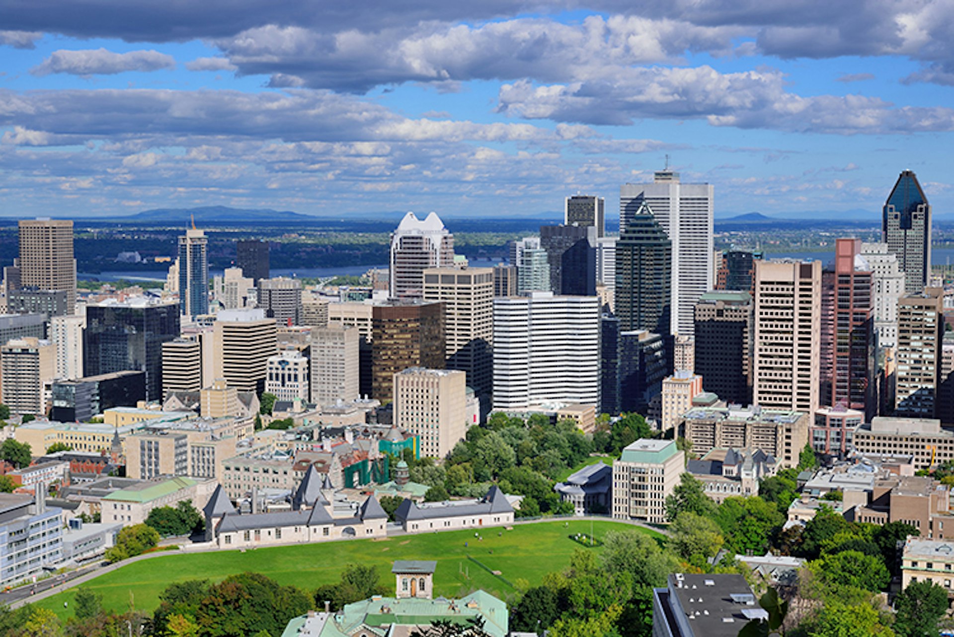 Montréal skyline from Mont Royal. Image by Wei Fang / Moment / Getty