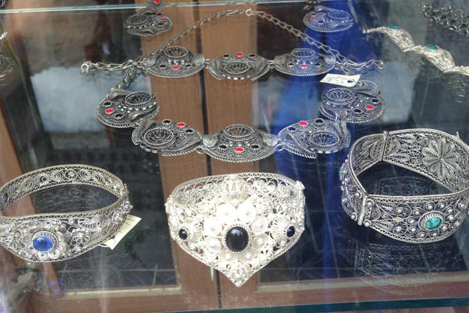 Jewellery on display in Filigrani's store in Prizren. Image by Brana Vladisavljevic / Lonely Planet