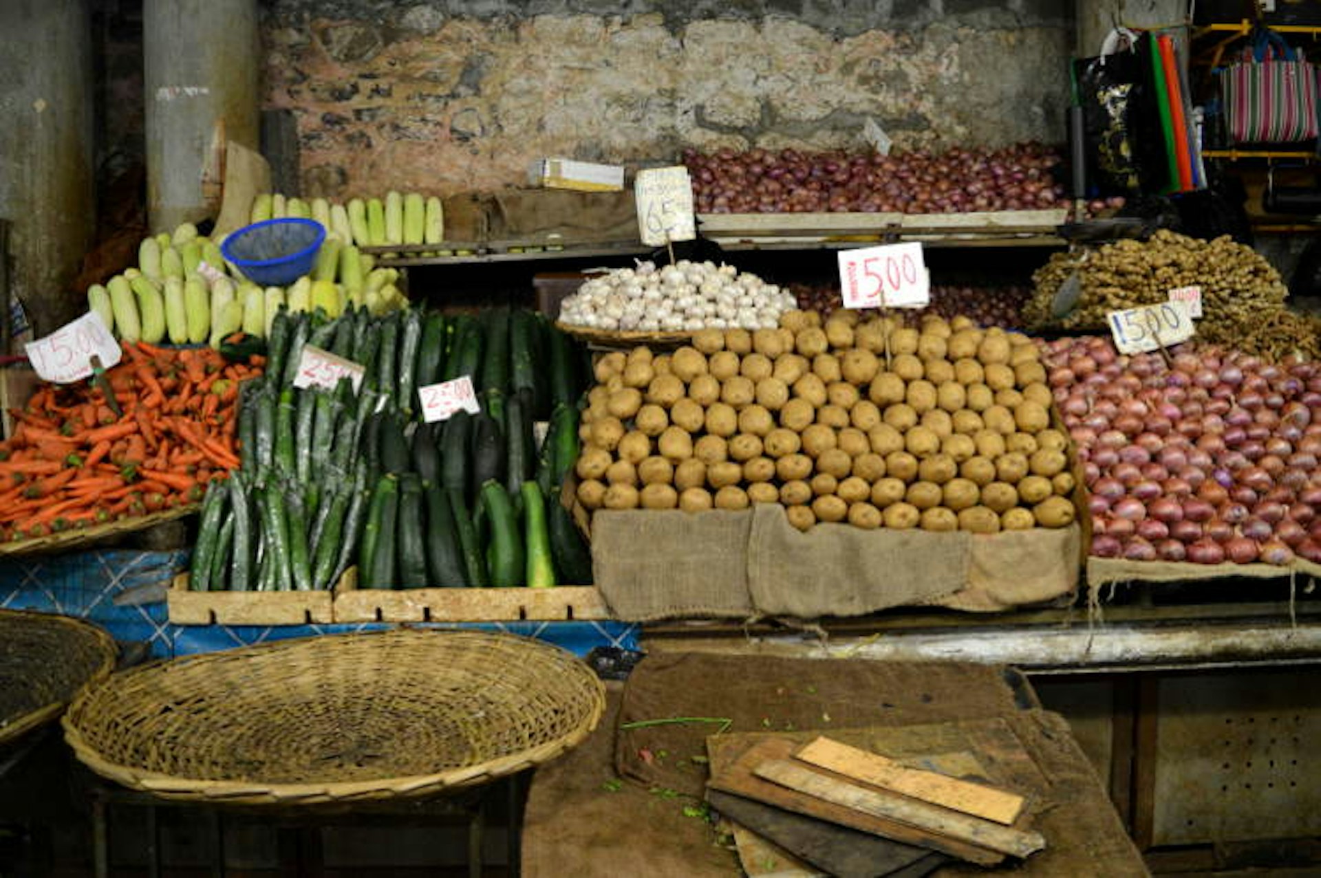 Veg for sale in Port Louis central market, Mauritius. Image by Emma Sparks / Lonely Planet
