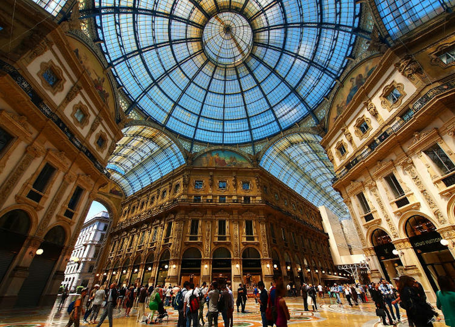 Galleria Vittorio Emanuele is being restored with cash from with Prada, Gucci and Louis Vuitton. 