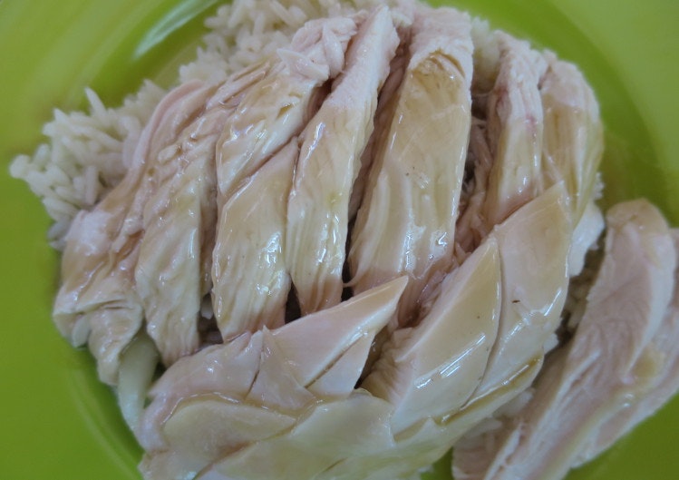 Hainanese chicken rice, Maxwell Road Hawker Centre, Singapore. Image by Sarah Reid