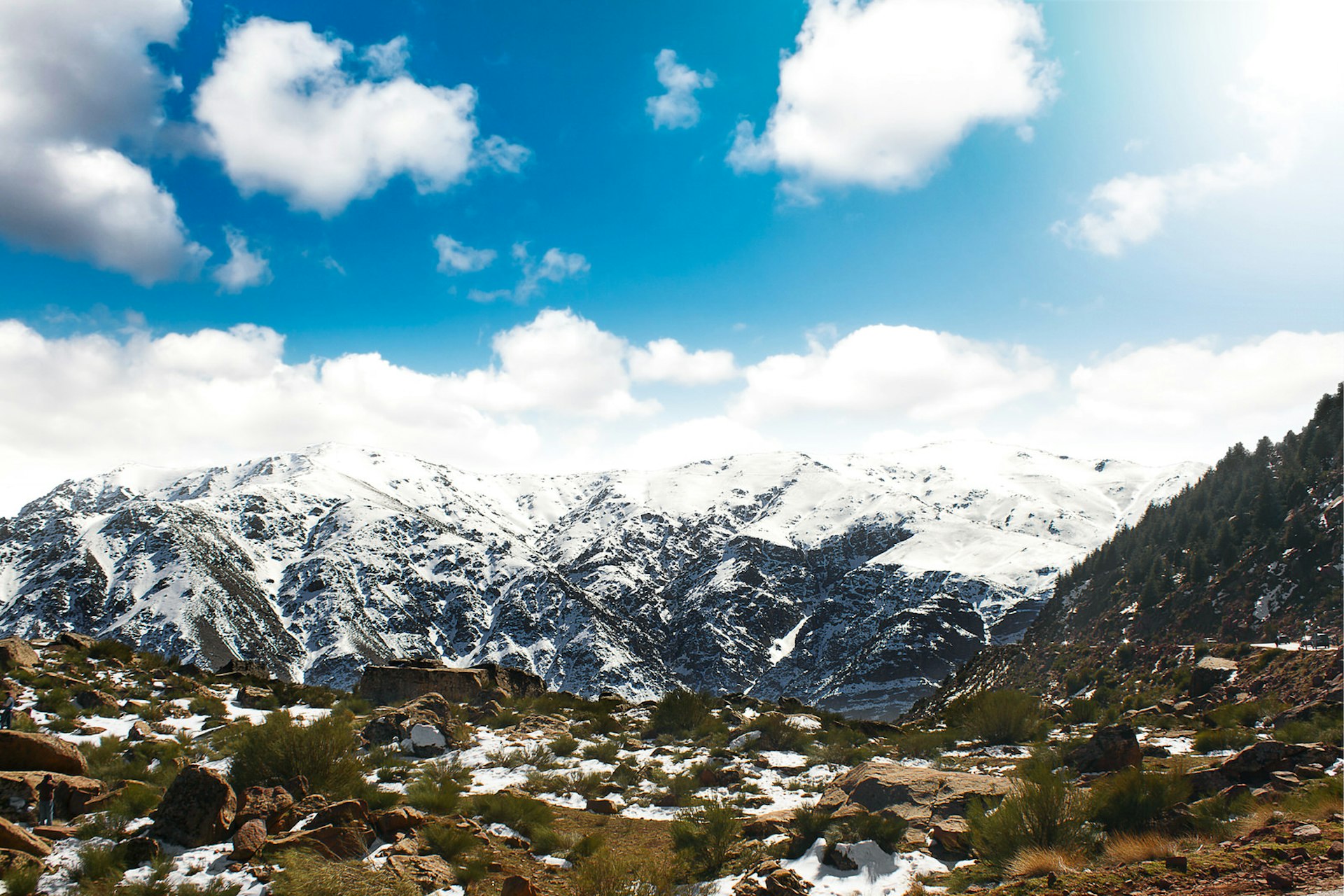 Mountains with snow near Oukaimeden, Morocco