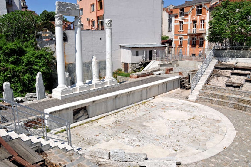 Partially restored Roman Odeon, Plovdiv. Image by Dennis Jarvis / CC BY-SA 2.0