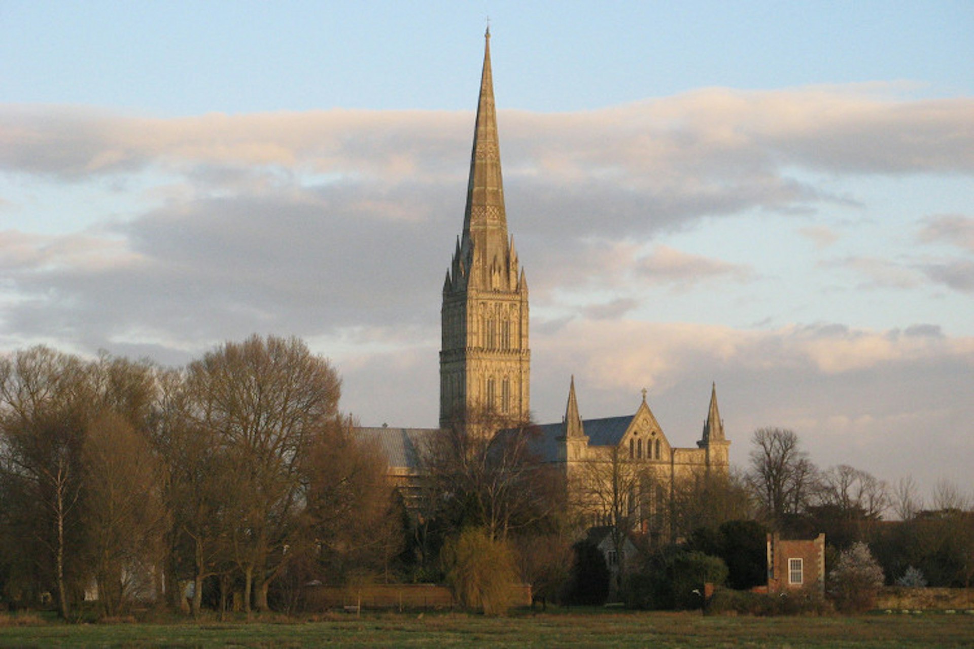 Salisbury Cathedral boasts the tallest spire in Britain. Image by Michael Day / CC BY 2.0