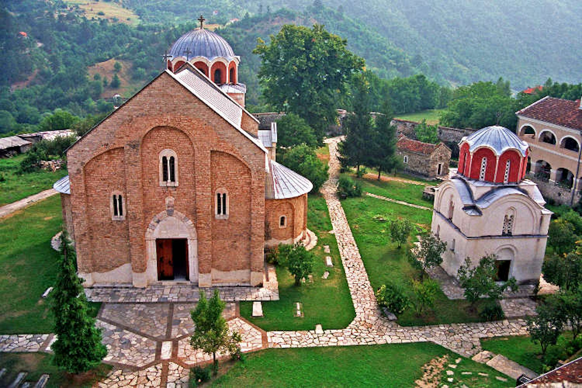 Unesco-listed Studenica monastery, built in 1190s. Image by Dragan Bosnic / Courtesy of National Tourism Organisation of Serbia