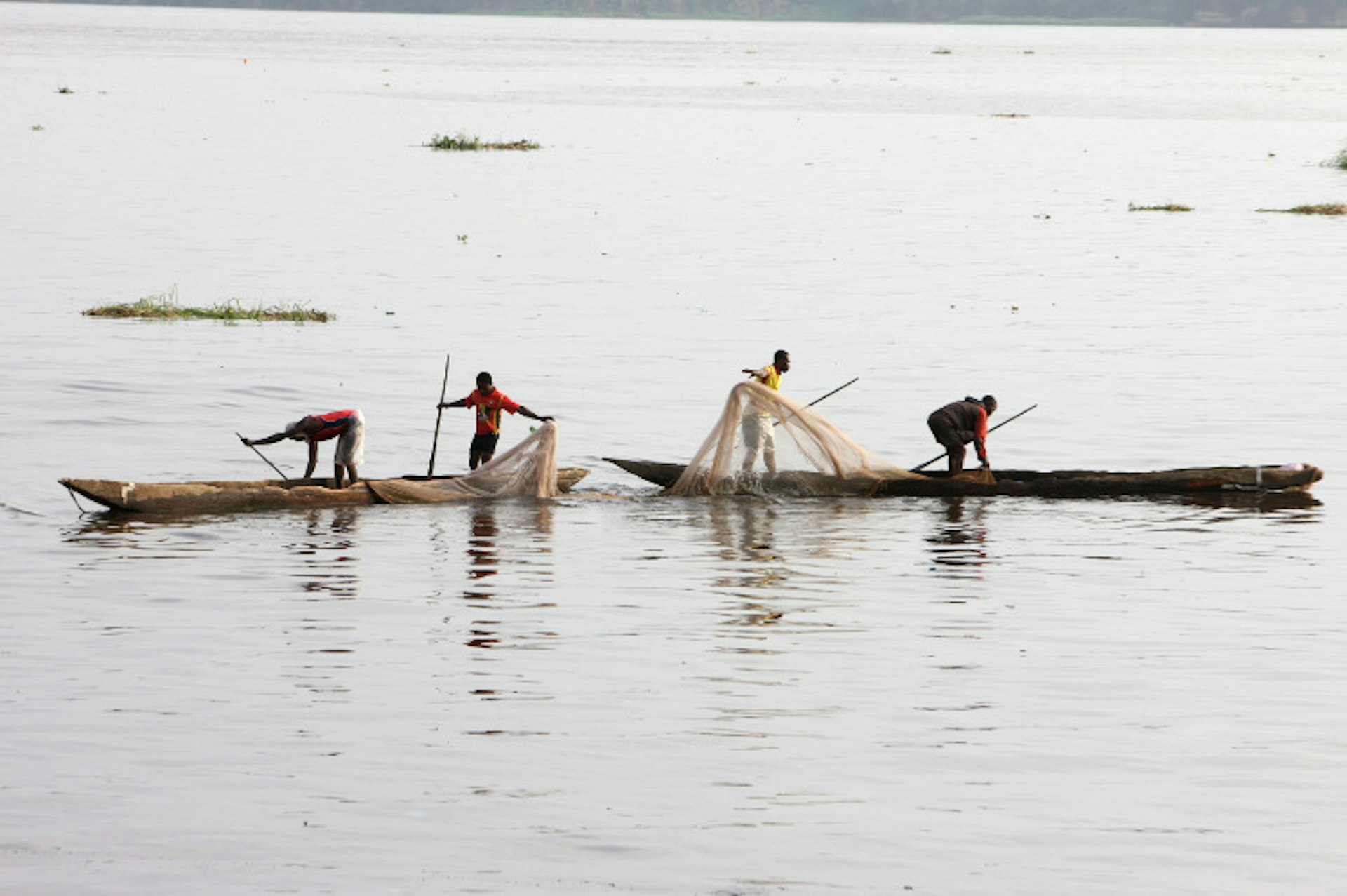Fishermen on the Congo River, Brazzaville, Republic of Congo. Image by Pascal Deloche / Getty Images