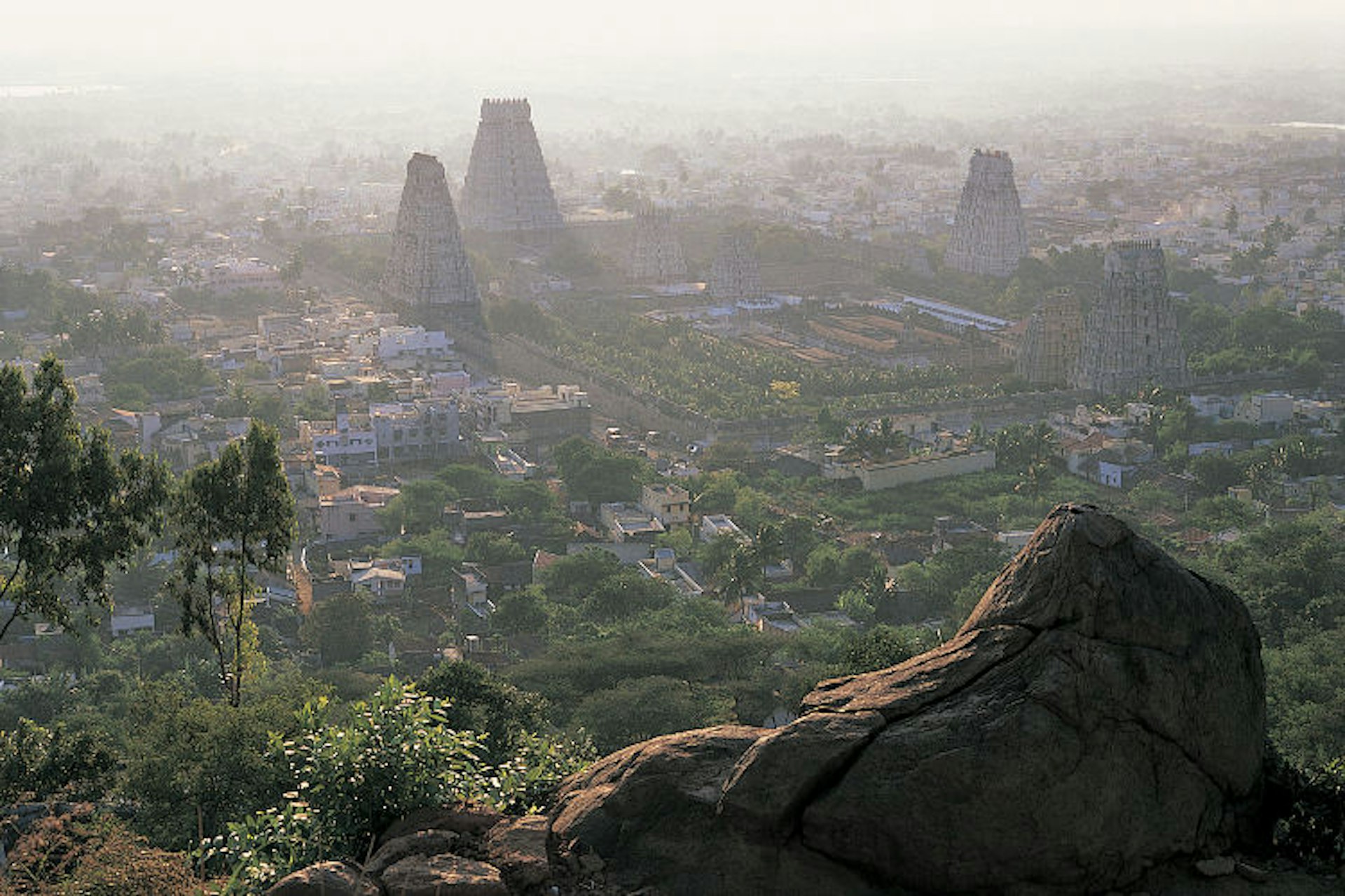 Gopurams of the Arunachaleshwar Temple, Tiruvannamalai. Image by Michael Freeman / Getty Images.