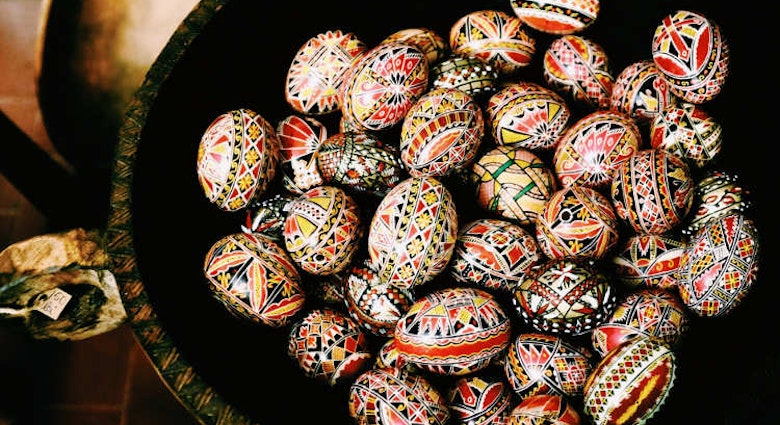 Painted eggs. Image by Mark Baker / Lonely Planet