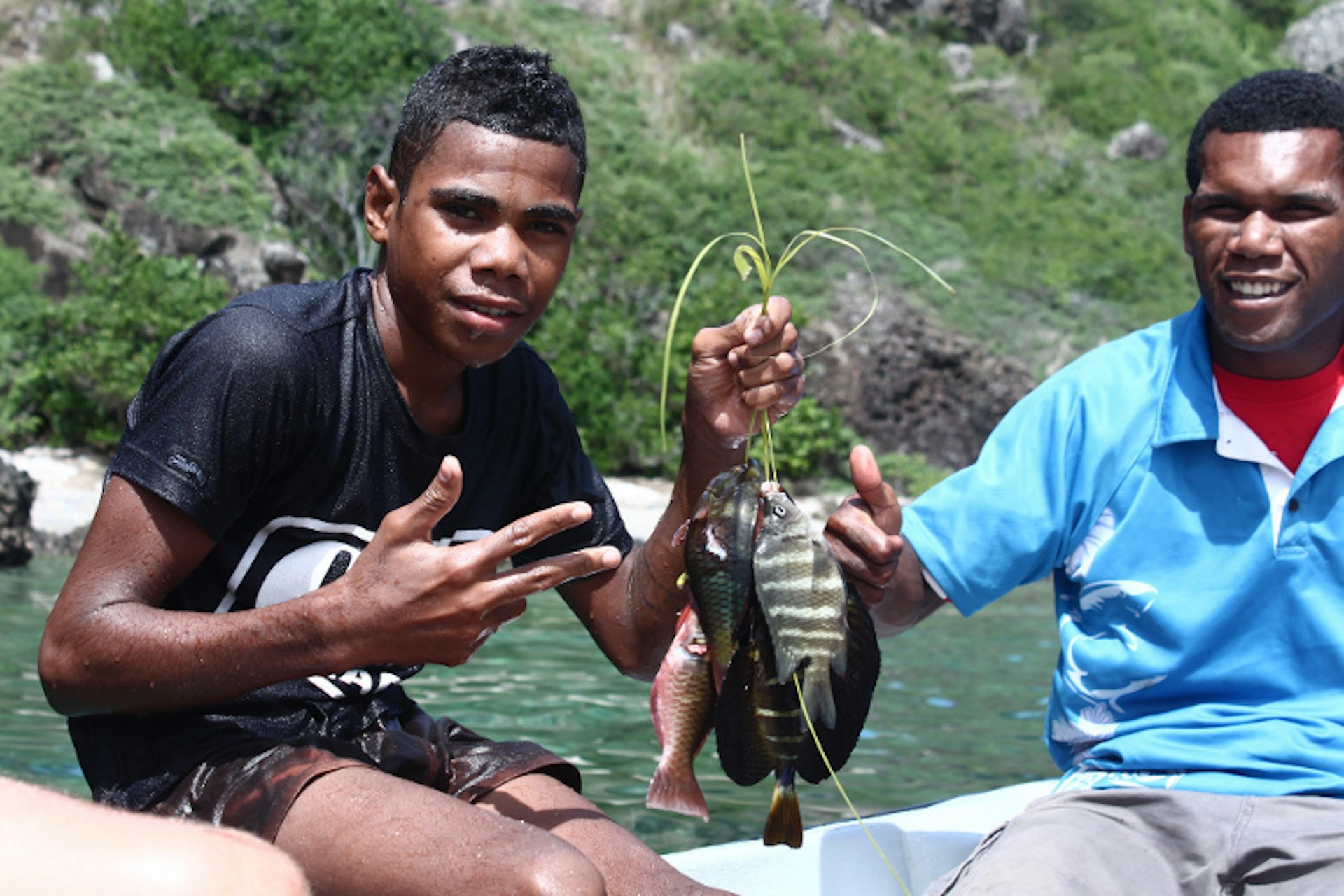 Catch of the day fishing in Fiji. Image by Luke Durkin / CC BY 2.0