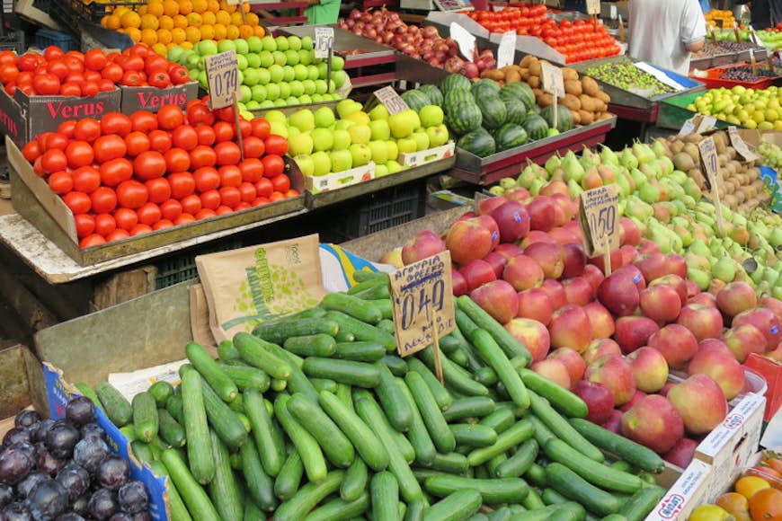 Athens' fruit and vegetable market. Image by Karyn Noble / Lonely Planet