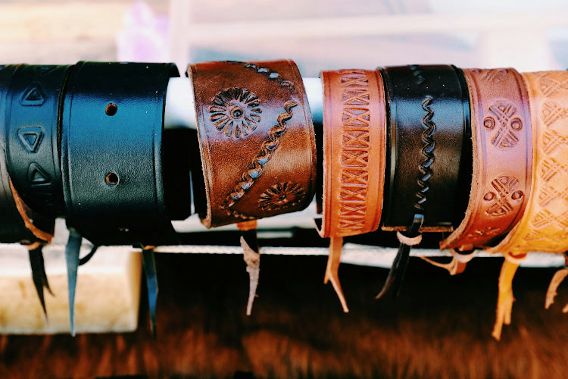 Leather belts. Image by Mark Baker / Lonely Planet